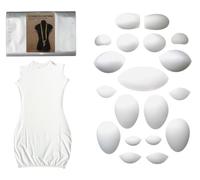 Pro Modular Dress Form Padding Plus Size Kit (24 Pieces) - Adjustable Body Form Set for Sewing and Mannequin - Adult Female Dress Padding - Making and Tailoring Accessories