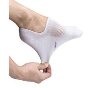 Pro Mountain Thin No Show Socks Seamless Wide Toe Box 6 Pack Liner Unisex Size S to X-Large Cotton Footies, White 6 Pairs, X-Large