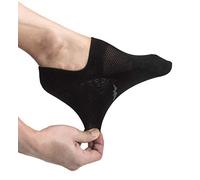 Pro Mountain Thin No Show Socks Seamless Wide Toe Box 6 Pack Liner Unisex Size S to X-Large Cotton Footies, Black 6 Pairs, X-Large