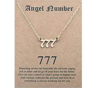 Pro-Noke Angel Number Necklace 111 222 333 444 555 666 777 888 999 Pendant Necklace Old English Letter Number Necklace for Women Girls Gift