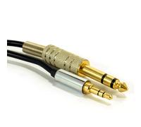 PRO OFC 3.5mm Stereo Jack Plug to 6.35mm Stereo Jack Plug Cable 2m