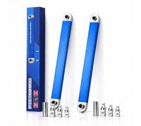 Pro - Offset Extension Wrench Set, 15-Inch Impact Ready Tight Reach Wrench with Chain Drive Technology, 1/4", 3/8" & 1/2" Square Drive Adapters, High Torque Mechanics Tool for Tight Spaces (2pcs)