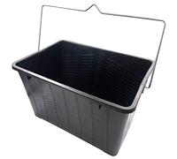 Pro Paint Bucket 15 Litre Capacity Skuttle Black Oblong Bucket Bowl with Metal Handle