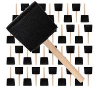 Pro-Perfect 3'' Wooden Handle Poly Foam Brushes 36 PC Set All 3'', Painting Tools, Great for crafts, touch ups, art, paints, stains, jen manufacturing style and quality.