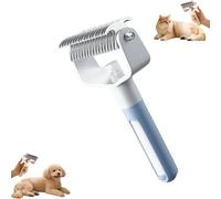 Pro Pet Grooming Tool, Upgraded Version Double Pet Grooming with Hair Smoothing Essence Spray Device, Safe Deshedding Groomings Tools for Dog Cat (Blue)