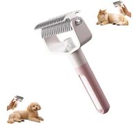 Pro Pet Grooming Tool, Upgraded Version Double Pet Grooming with Hair Smoothing Essence Spray Device, Safe Deshedding Groomings Tools for Dog Cat (Pink)
