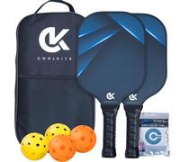PRO Pickleball Paddle Set of 2 - T700 Graphite Carbon Fiber Surface & STR-Core Polymer - USAPA Approved Rackets with Strong Grip for Ultimate Spin & Control - Includes Indoor/Outdoor Balls & Carry Bag