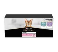 Pro Plan Delicate Digestion Mixed Variety in Gravy Wet Cat Food - 40 x 85g