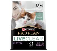 PRO PLAN LIVECLEAR Kitten Turkey Dry Cat Food - 1.4kg