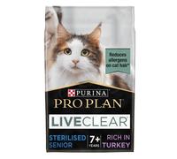 PRO PLAN LIVECLEAR Sterilised Senior 7+ Turkey Dry Cat Food - 2.8kg