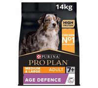 PRO PLAN Medium and Large Senior Age Defence 7+ Chicken Dry Dog Food - 14kg