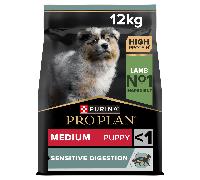 PRO PLAN Medium Puppy Sensitive Digestion Lamb Dry Dog Food 12kg 12 kg