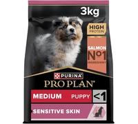 PRO PLAN Medium Puppy Sensitive Skin Salmon Dry Dog Food - 3kg