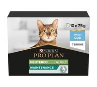 PRO PLAN Neutered Adult Maintenance Cod with Terrine Cat Food - 10 x 75g