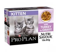 PRO PLAN Nutrisavour Kitten Wet Cat Food Turkey - 10 x 85g