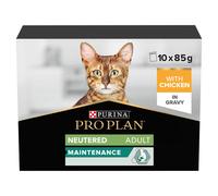 Pro Plan Cat Nutrisavour Sterilised With Chicken In Gravy 10x85g (Pack of 4)