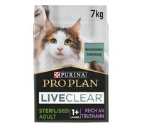 Pro Plan PURINA LIVECLEAR Sterilised Dry Cat Food for Sterilised Cats, Rich in Turkey, Pack of 1 (1 x 7 kg)