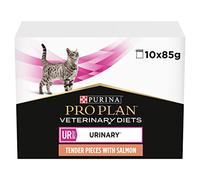 PRO PLAN VETERINARY DIETS UR Urinary Wet Cat Food Salmon 10x85g, Pack of 4
