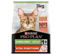 PRO PLAN Vital Functions Salmon Dry Cat Food 3kg, Pack of 4