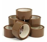 Pro Plast 6 x Branded ® EXTRA WIDE 3" Brown Packing Parcel Tape 72mm x 66M