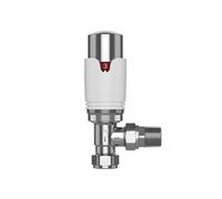 Pro Plus Angled TRV 15mm - White & Chrome (Tulip Style)