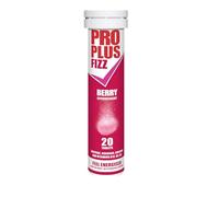 Pro Plus Fizz - 20 Effervescent Berry Flavour Tablets - Caffeine, Guarana, Ginseng and Vitamins B12, B2 & B6