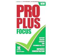 Pro Plus Focus 10 Capsules - Caffeine - Ginseng - Guarana - Zinc - Vitamins B6 & B12