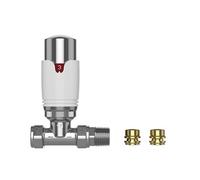 Pro Plus Straight Trv 8/10/15mm - White & Chrome (Tulip Style)