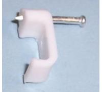 PRO POWER 1.5mm Twin & Earth Cable Clips - White, 100 Pack - Nail Mount Cable Tidy for Walls & Floors