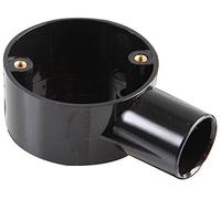 PRO POWER 1-Way Terminal Box - 25mm Circular Conduit System, Black, Durable Junction Box without Lid