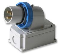 Pro Power - 16A, 240V, Surface Mount Cee Appliance Inlet, 2P+E, Blue, Ip67