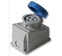 Pro Power - 16A, 240V, Surface Mount Cee Socket, 2P+E, Blue, Ip67