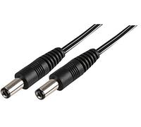 PRO POWER 2.5mm DC Power Connector Lead - Male to Male, 5m Black Cable, Ideal for CCTV, LED Lighting & Low-Voltage Devices (PPW00033)