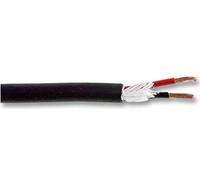 PRO POWER 2 Core 2.5mm² Loudspeaker Cable - 50m Reel, Black PVC Jacket, Flexible Round Audio Cable - 129/.15X2 50