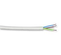 Pro Power 3093Y 1.00 mm WHITE 3-Core Round Heat Resistant Flex Cable, White, 1.0 mm², 100 m