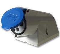 PRO POWER 32A 240V CEE Surface Mount Socket, 2P+E, IP44 Rated, Blue Panel Mount