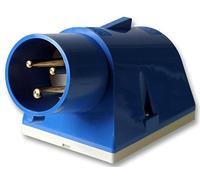 PRO POWER 32A, 240V Surface Mount CEE Appliance Inlet, 2P+E, IP44, Blue - PE3263SMB