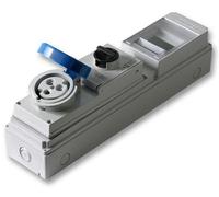Pro Power - 32A, 240V, Switched Interlocked Cee Socket With Rcd Compartment, 2P+E, Blue