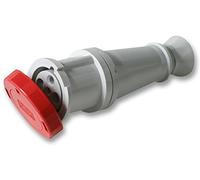 PRO POWER 63A 415V CEE Socket - 3P+E Red, IP67 Rated, Industrial Cable Mount Plug - PEW6364PVA