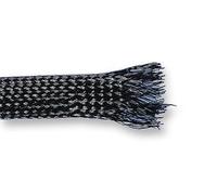 PRO POWER 8mm Expandable Braided Sleeving - 10m Black Polyester, Cable Protection & Wire Management - PETBK8B10