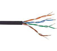 PRO POWER Cat5e Outdoor Network Cable - 100m Black Reel, 4-Pair Copper, UTP