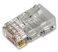 PRO POWER Cat6 RJ45 Plug Connector, Two-Piece Modular Design, Unshielded, 8P8C, Pack of 10