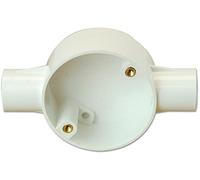 Pro Power CJB20/2W 2-Way Through Box, 20 mm Syste m, White