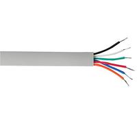 PRO POWER CW1311 6-Core D-Shape Telephone Cable - Grey, 100m Reel, Stranded Copper Conductors