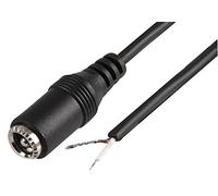 PRO POWER DC Power Lead - 2.5mm Socket to Bare Ends, 1.5m, Black, Molded Plug with Strain Relief