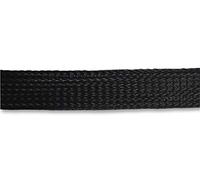PRO POWER Expandable Braided Sleeving - 15mm x 50m, Black, Polyester Cable Protection