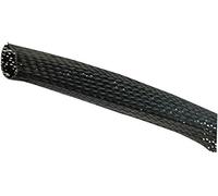 PRO POWER Expandable Braided Sleeving - Black, 40-63mm, 25m Reel, PET Polyester Protection Sleeve - PET40/BLK
