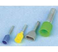 PRO POWER French Twin Ferrules 0.75mm² - Light Blue Bootlace Wire End Terminals, 100 Pack