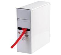 PRO POWER Heat Shrink Tubing - 6.4mm x 12m, Red | 2:1 Normal Wall Polyolefin Shrink Tube, UL Recognised (HSBOX6.4RED)