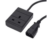 Pro Elec PEL01253 IEC C14 Plug to 10A UK Socket Power Lead Black, 0.5m